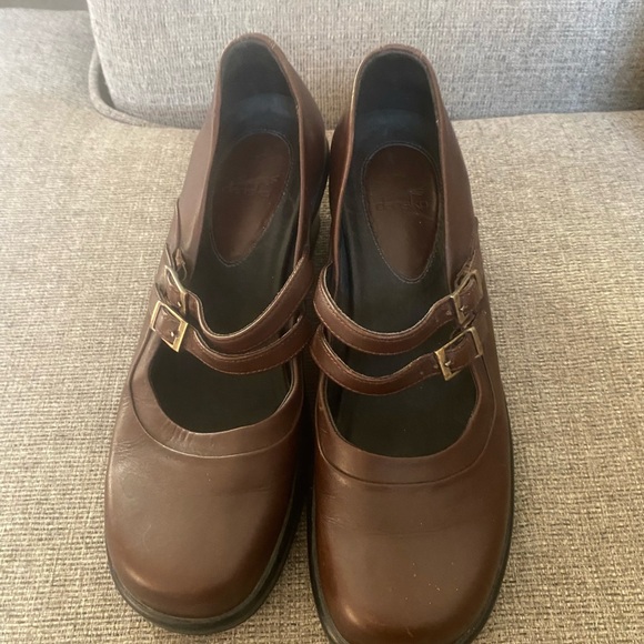Dansko Womens Babette Mary Jane Double Strap Wedge Shoes Brown Size 41 10.5 US - Picture 4 of 8